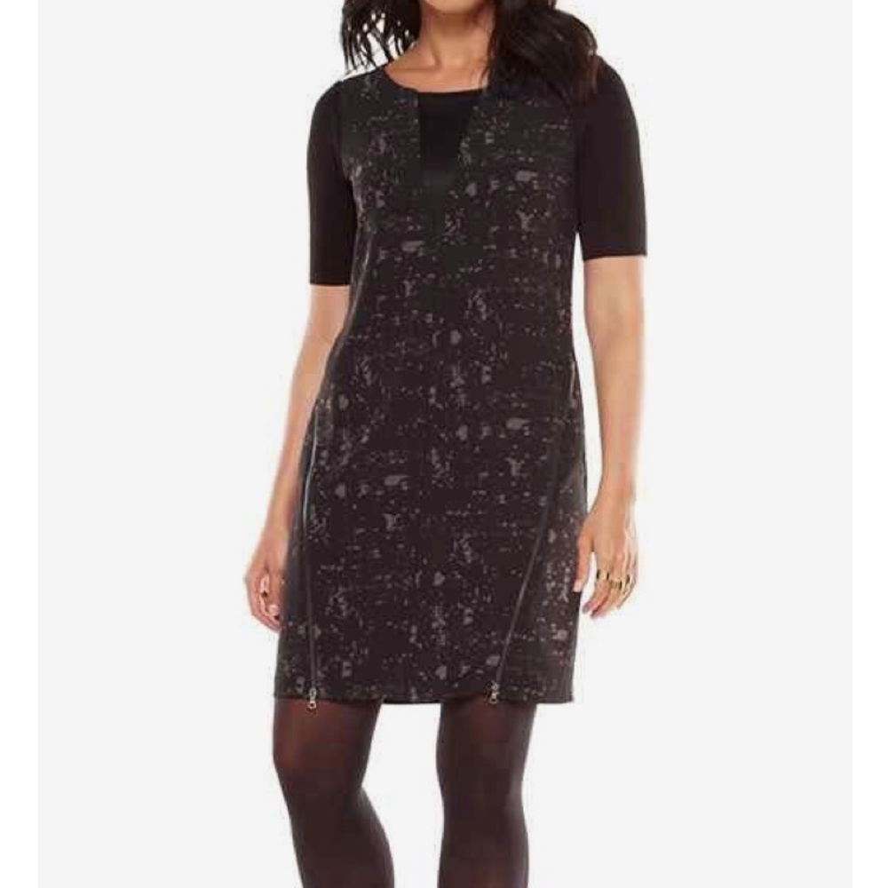 NWT Elie Tahari Black zip sheath dress